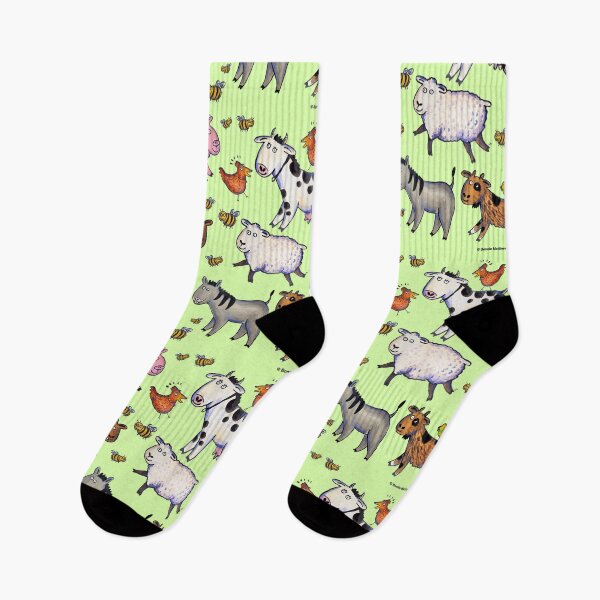 Item preview, Fun Farm Animals with green background designed and sold by BonnieCreative.