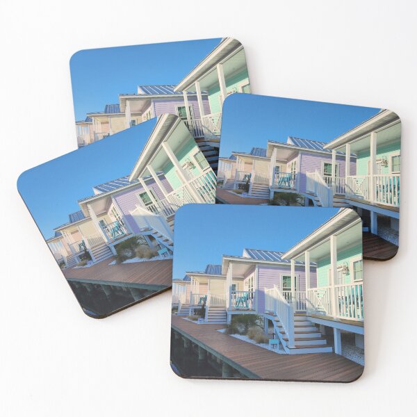 Item preview, Pastel cottages in Chincoteague designed and sold by Raineylanes.
