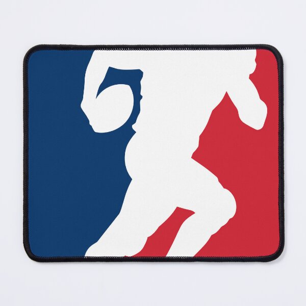 Item preview, Dynamic Blue and Red NFL American Football Silhouette designed and sold by waterloop.