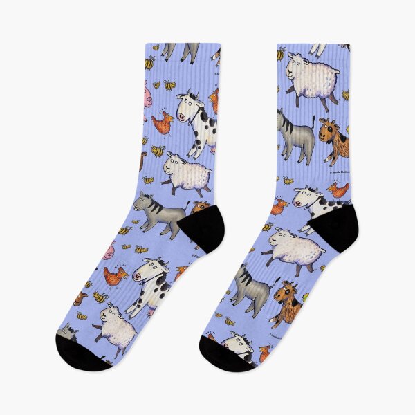 Item preview, Fun Farm Animals with periwinkle blue designed and sold by BonnieCreative.