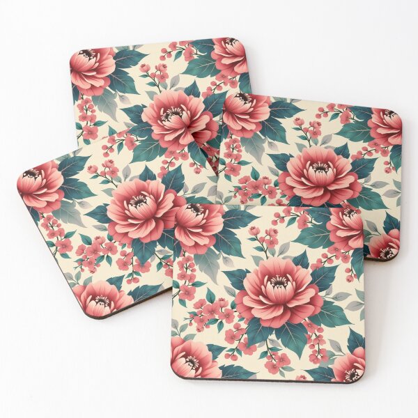 Item preview, Flowers in rose and grey shades designed and sold by Rompecabezas.