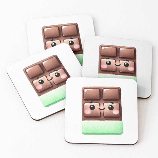 Item preview, Cute Chocolate Bar with Smiling Face designed and sold by Little Care Studio.