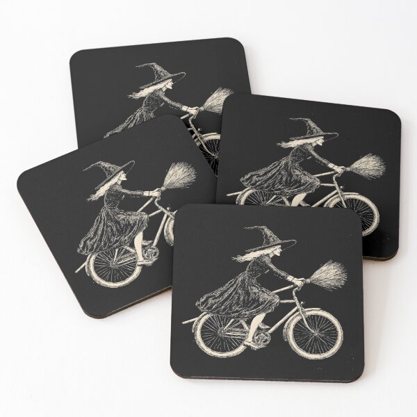 Item preview, Vintage Halloween Witch on Bicycle Witches Cycling designed and sold by trendyzcom.