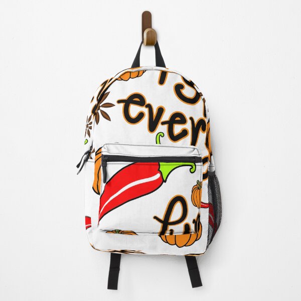Item preview, Funny "Pumpkin spice everything" inscription in cartoon style. Pumpkins,Chilli, intense colors, red, orange, green, black. designed and sold by My-fake-places.