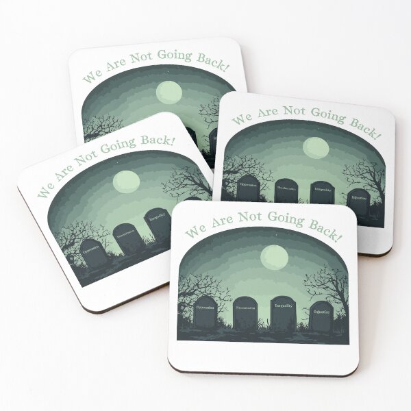 Item preview, We Are Not Going Back Halloween Gravestone Tee - President Kamala Harris 2024 Political Democrat Spooky Tombstone Election Vote Feminist RBG designed and sold by FineElephant.
