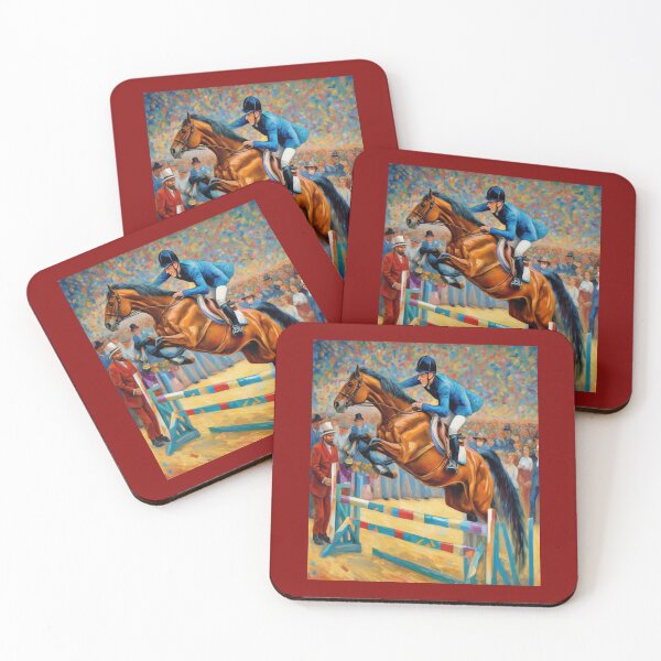 Item preview, "Majestic Jump: Equestrian Elegance and Power" designed and sold by Artisticanvas.