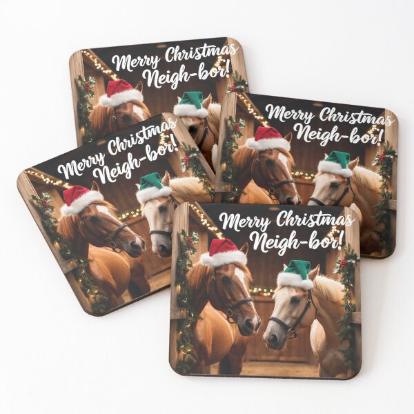 Item preview, Merry Christmas Neigh-bor! designed and sold by BrenBub.