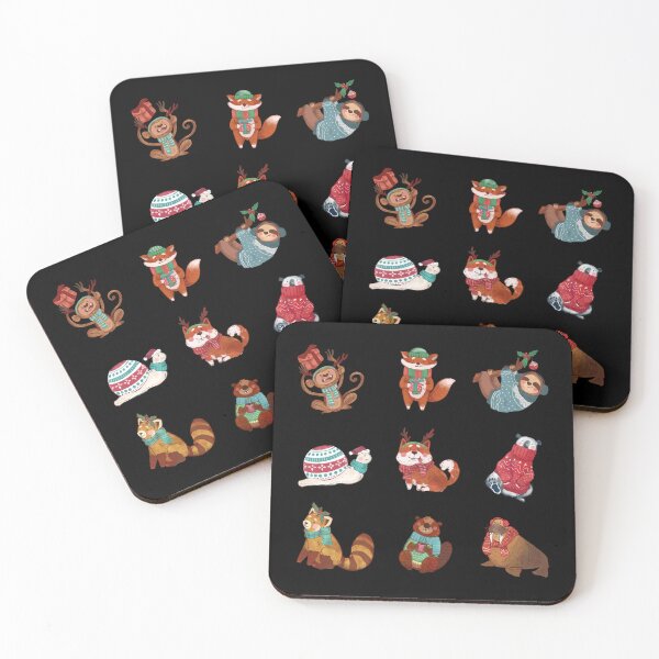 Item preview, Cute Christmas Animals designed and sold by patternjp.