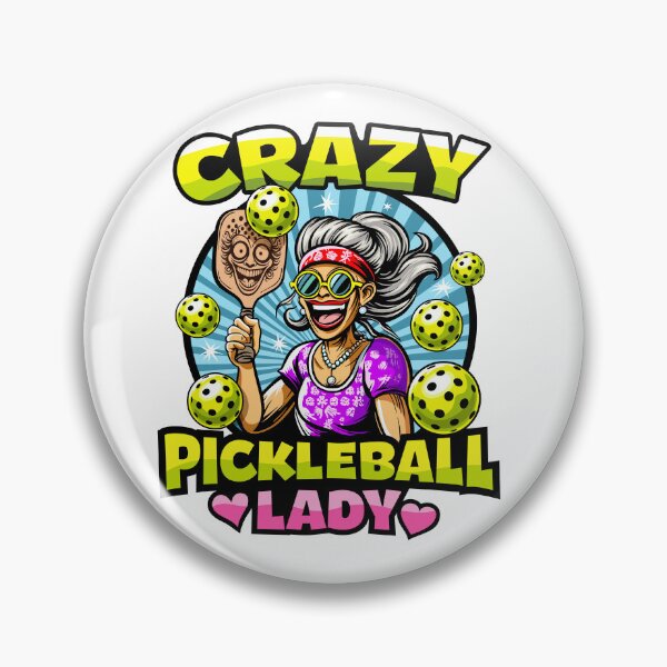 Item preview, Crazy Pickleball Lady Women's Enthusiast Fan Design designed and sold by SunNoonPark.