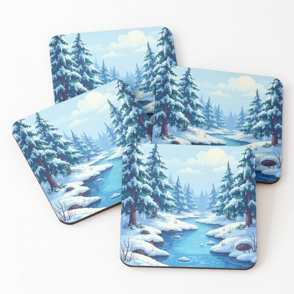 Item preview, Pixel Silence in the Snowy Woods designed and sold by NaturePixel.