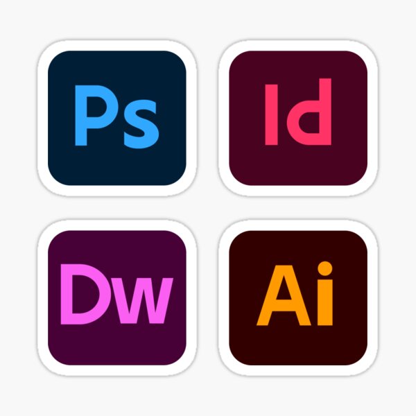 Item preview, Adobe Icons, Photoshop, InDesign, Dreamweaver, Illustrator designed and sold by StoryCloudPub.