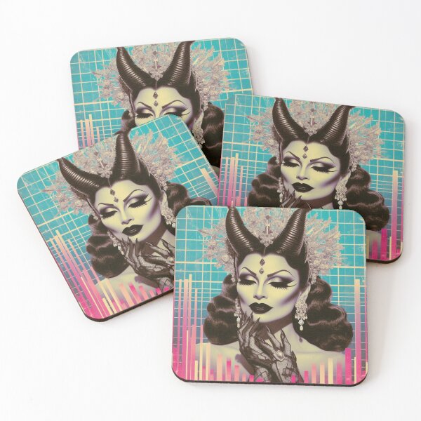 Item preview, 80s Retro Futurism Devil Woman designed and sold by PulpVintage.