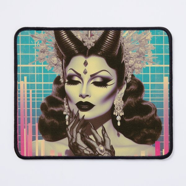 Item preview, 80s Retro Futurism Devil Woman designed and sold by PulpVintage.