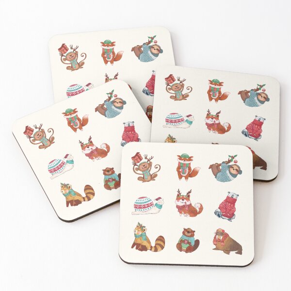 Item preview, Cute Christmas Animals designed and sold by patternjp.