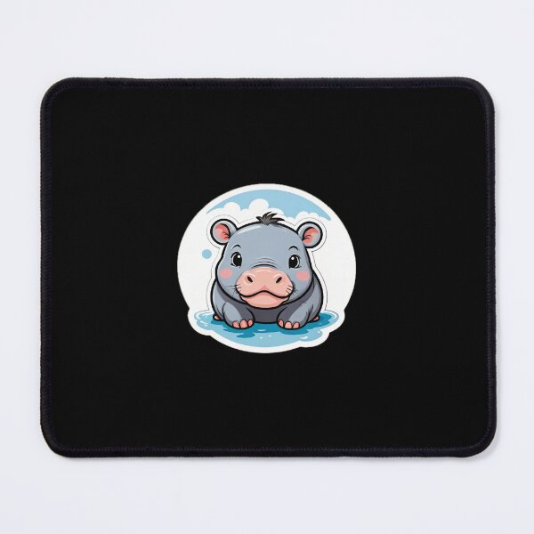 Item preview, Bouncy PorkBaby Pygmy Hippo Moo Deng designed and sold by arivervixen.