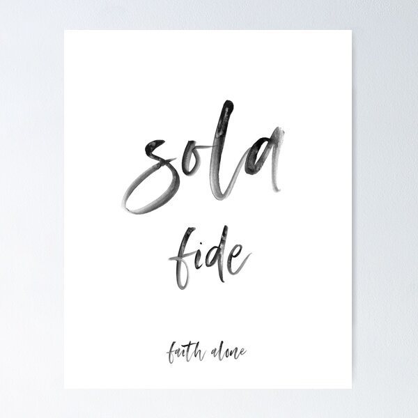 Vista previa del artículo con la obra «Sola fe», diseñado y vendido por KAMdesignhaus.