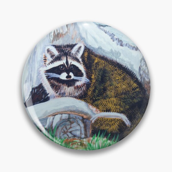 Item preview, Curious Raccoon Folk Art designed and sold by BrushAndPen.