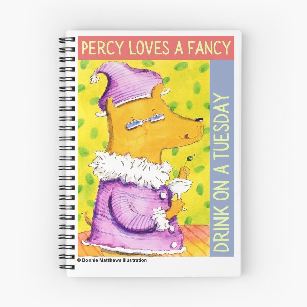 Item preview, Percy dog enjoys drink on Tuesday designed and sold by BonnieCreative.