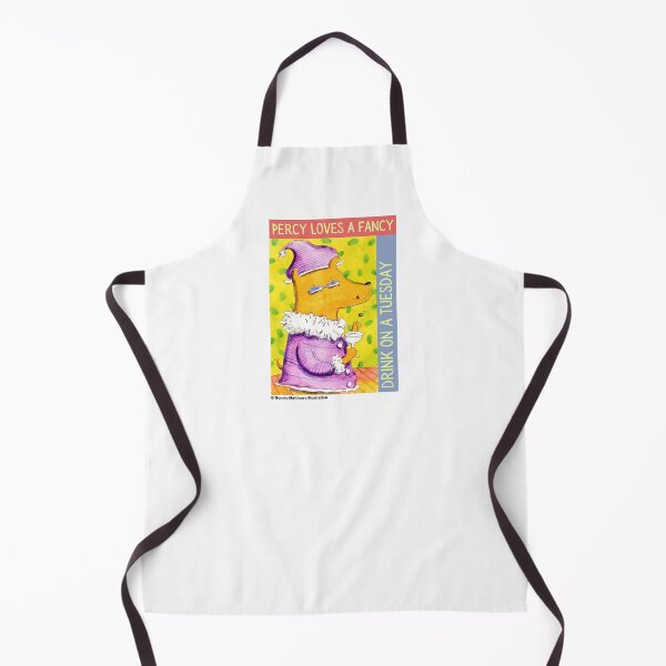 Item preview, Percy dog enjoys drink on Tuesday designed and sold by BonnieCreative.