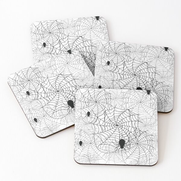 Item preview, Halloween Spider Web Pattern Black on White designed and sold by Jessica Erin.