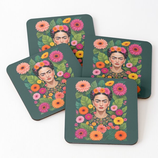 Item preview,  Frida Kahlo  Pink Orange Osteospermum  wild flowers designed and sold by TeeARTHY.