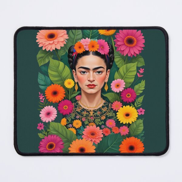 Item preview, Frida Kahlo Pink Orange Osteospermum wild flowers designed and sold by TeeARTHY.