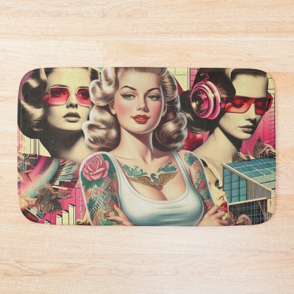 Item preview, Retrofuture Collage Woman designed and sold by PulpVintage.