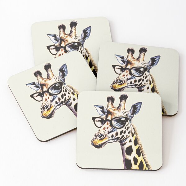 Item preview, Cool Giraffe with Glasses: Quirky Animal Art designed and sold by MelissaMelovich.
