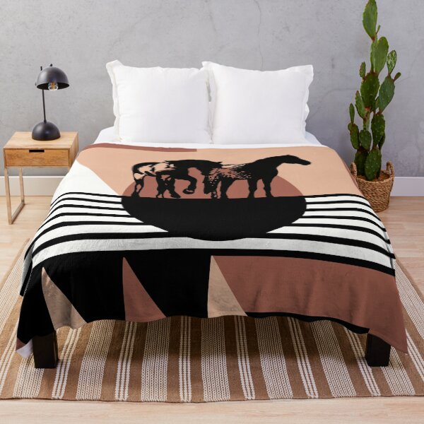 Item preview, Geometric Print Wild Horses designed and sold by DesignByRoseCo.