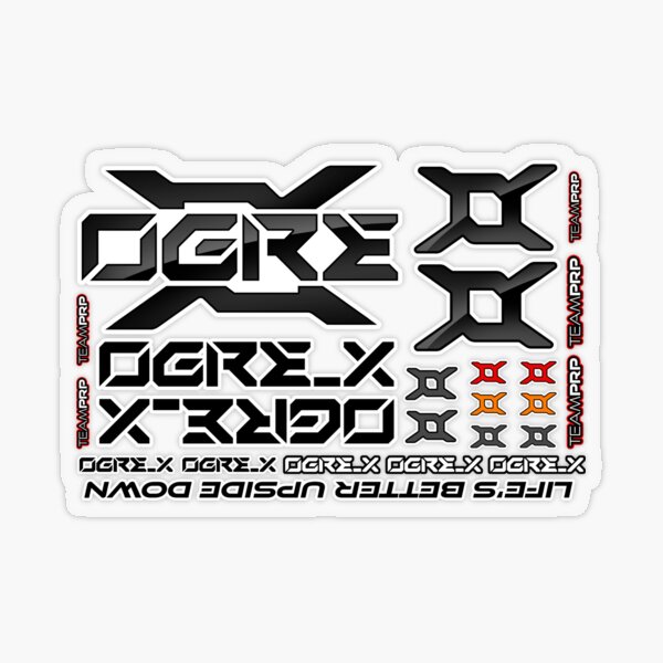 Team PRP Ogre X chassis kit decal sheet 1 Transparent Sticker
