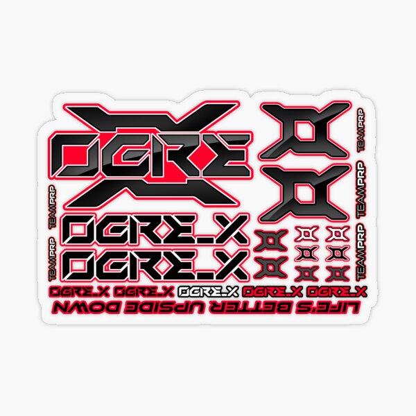 Team PRP Ogre X chassis kit decal sheet 2 Transparent Sticker