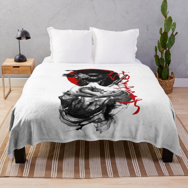 Item preview, geisha samurai with dragon tattoo designed and sold by InkdGraphix.
