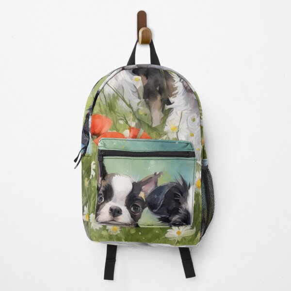 Item preview, Boston Terrier Puppies Playing Outside designed and sold by Wags & Tails.