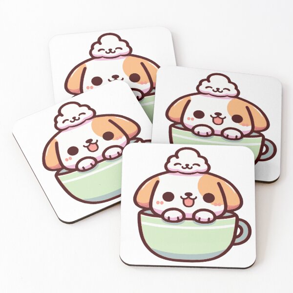 Item preview, Cup dog, dog in kawaii chibi style in a cup 2 designed and sold by AdrianMDesigns.