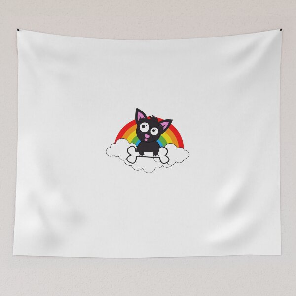 Item preview, cat on rainbow designed and sold by brineB.