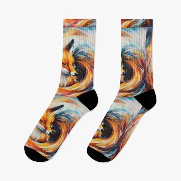 Item preview, A majestic fox nestled within a swirling vortex of color.  designed and sold by HEMRO.