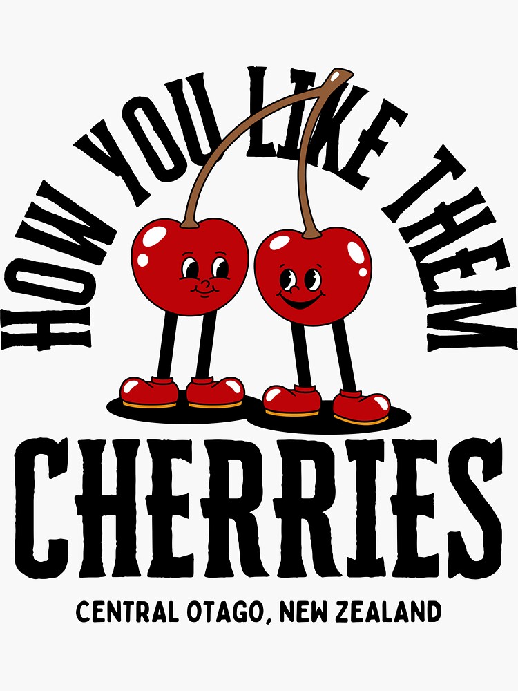 Thumbnail 3 of 3, Sticker, How You Like Them Cherries designed and sold by ROMEOSPRINTS.