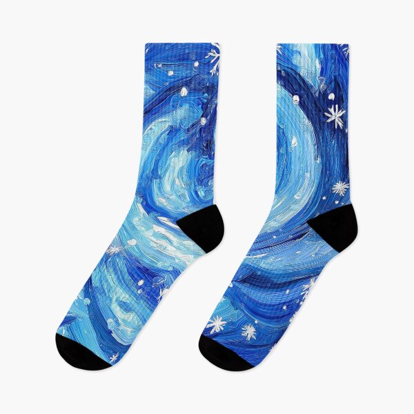 Item preview, Winter storm with swirling vortex of blue hues and snowflakes. designed and sold by HEMRO.