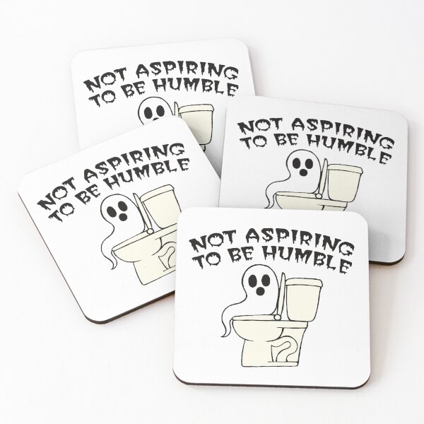 Item preview, Not aspiring to be humble ghost on toilet 2024 creepy font designed and sold by TheRainFamily.