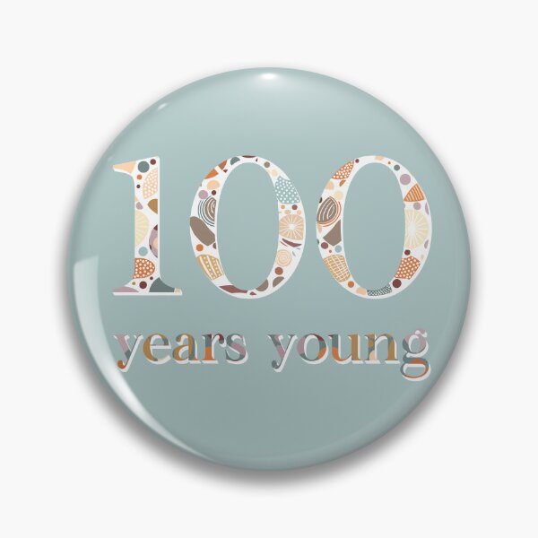 Item preview, "100 Years Young" 3 | Birthday Milestone designed and sold by LiseHoltArt.