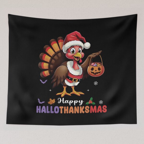 Item preview, Happy Hallothanksmas - Halloween Thanksgiving Christmas designed and sold by Ktbehhorns.