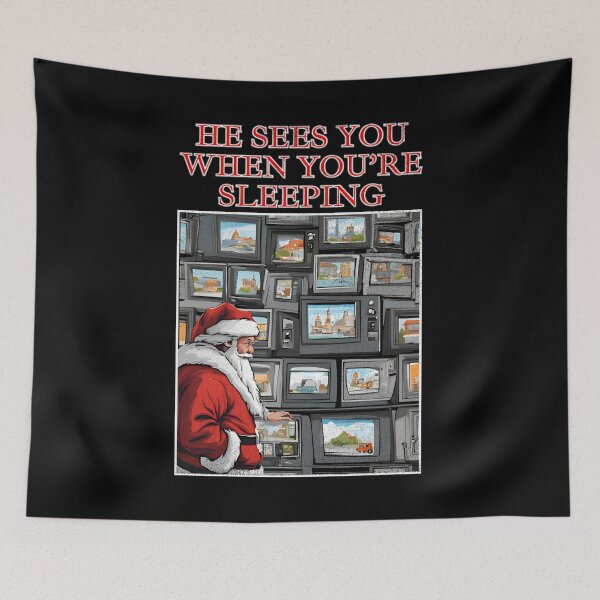 Item preview, He Sees You When You're Sleeping - Santa Claus North Pole CCTVs designed and sold by Ktbehhorns.