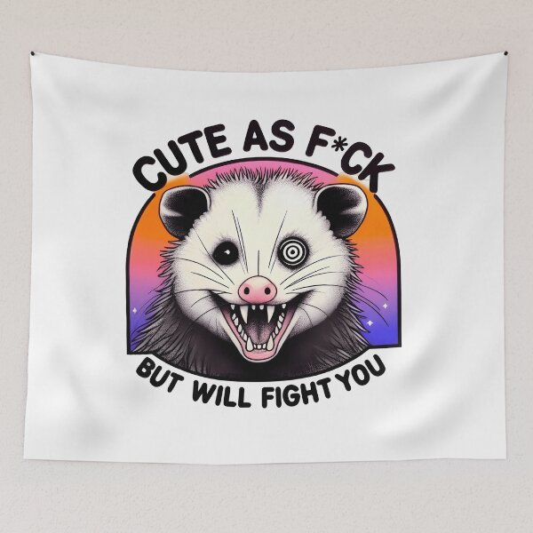 Item preview, Possum, Cute As Feck, But Will Fight You Funny Scary/ Cute designed and sold by SomniferumWars.