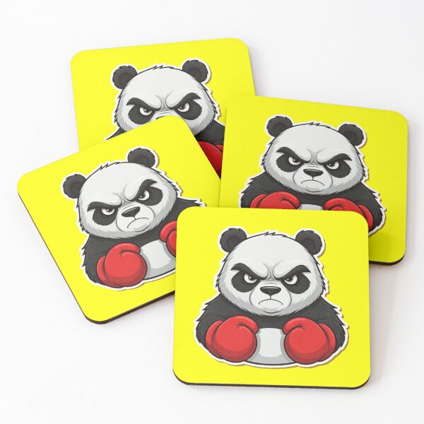 Item preview, Grumpy Boxing Panda designed and sold by StickersRyous.