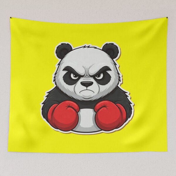 Item preview, Grumpy Boxing Panda designed and sold by StickersRyous.