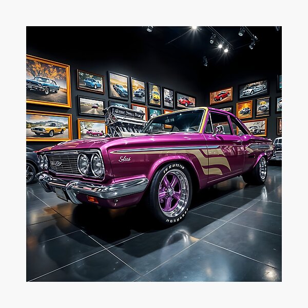 Item preview, 1960s Purple & Gold Cusotmozed Muscle Car designed and sold by RocketMobster.