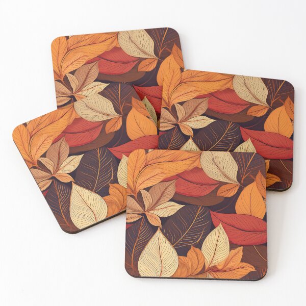 Item preview, AI Autumn’s Brown Leaves Pattern designed and sold by shopfindingbeni.