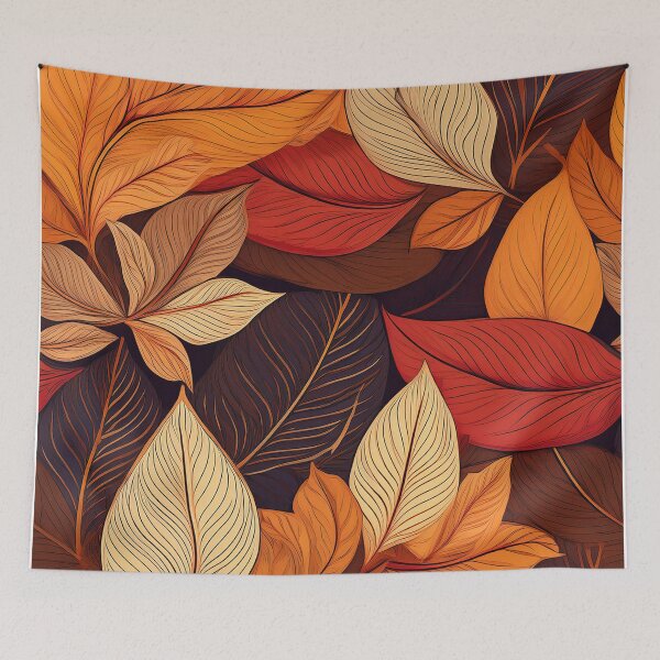 Item preview, AI Autumn’s Brown Leaves Pattern designed and sold by shopfindingbeni.