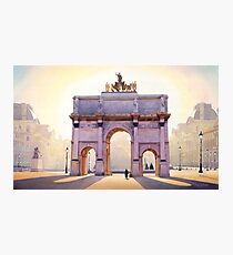 Lámina fotográfica Carrusel "Riding the Light" en París Acuarela