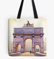 Bolsa de tela Carrusel "Riding the Light" en París Acuarela
